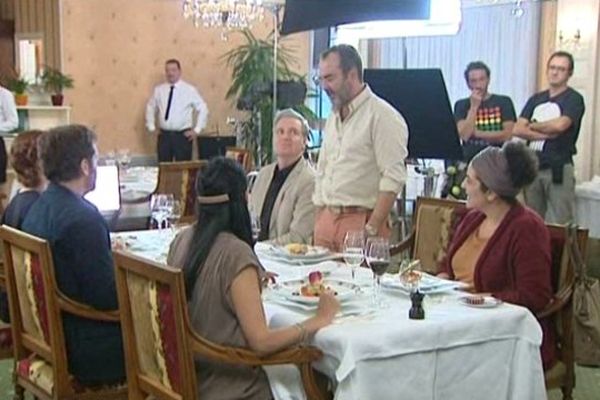 Bruno Solo en tournage en Charente-Maritime pour "Hôtel de la plage".