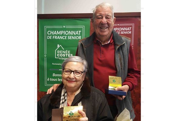 Alexandra Cariou et Jean-Claude Lerin, champions de France seniors de bridge 