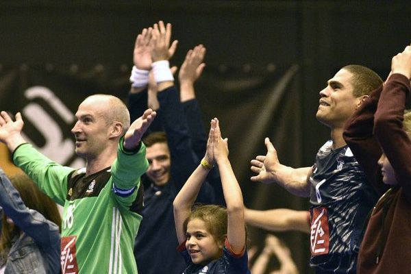 Le public clermontois de la maison des sports a assisté aux adieux de Thierry Omeyer et Daniel Narcisse, après la victoire des Experts face à la Norvège en éliminatoires de l'euro 2018 de handball.