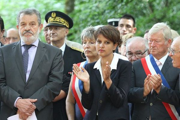 Najat Vallaud-Belkacem durant la cérémonie au bois de Bascaules