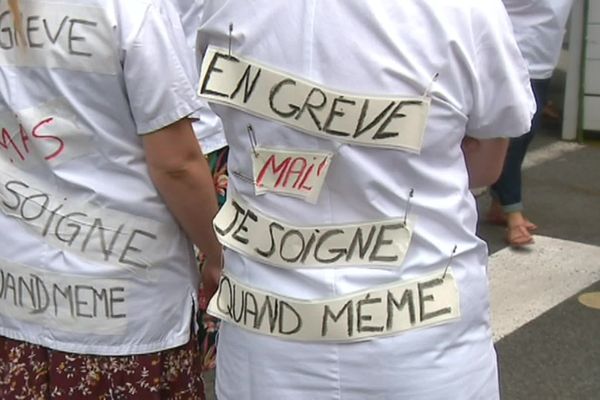 Des personnels des urgences en grève au Pays Basque en décembre 2019