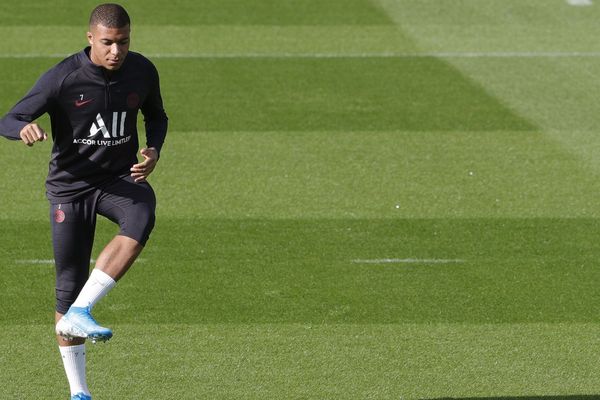 Kylian Mbappé, lors d'un entraînement, le 13 septembre 2019.