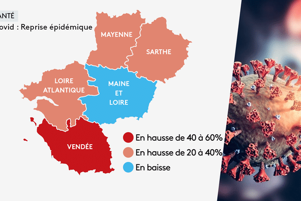 Les contaminations à la Covid-19 sont en forte hausse en Vendée, en décembre 2023