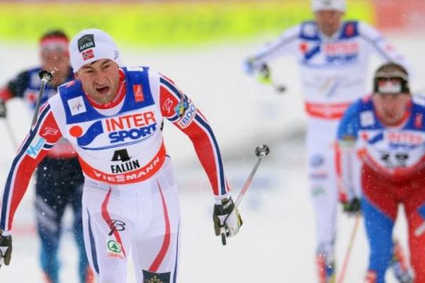 Northug à l'arrivée 