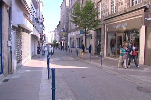 Rue du centre-ville de Limoges