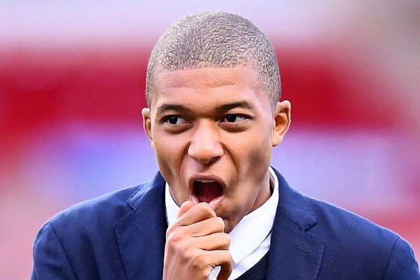 Kylian Mbappe au Stade Louis II stadium in Monaco le 3 mai 2017 FRANCK FIFE / AFP