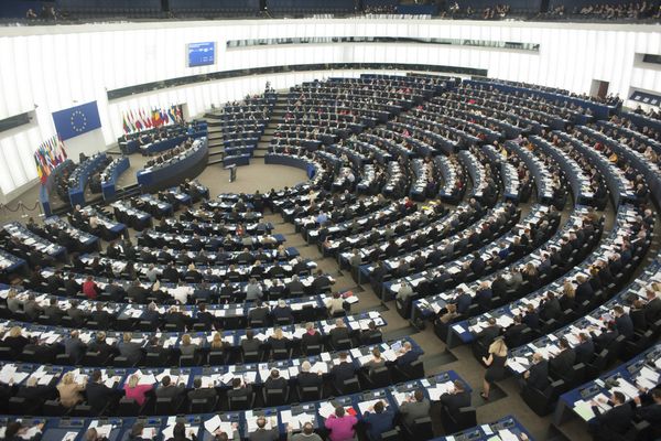 L'hémicycle du Parlement Européen à Strasbourg