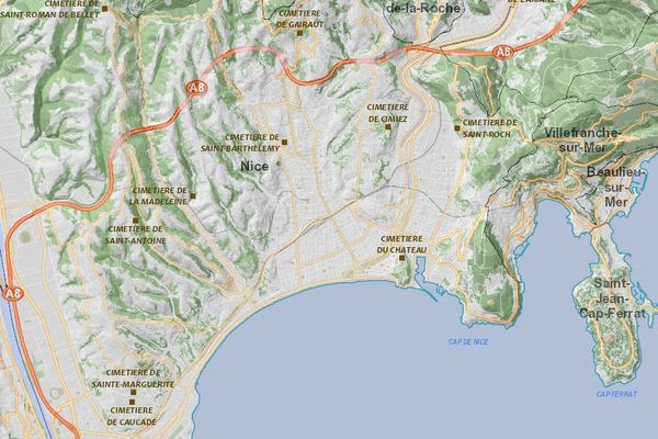 L’application de la ville de Nice permet de localiser précisément l'emplacement de chaque défunt.