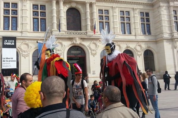 Le carnaval de Poitiers 2015 avait comme thème, les "emplumés".