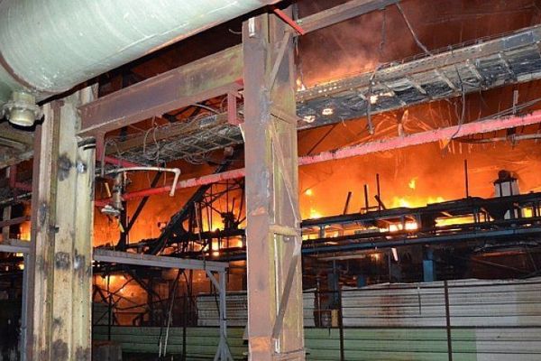 Un incendie s'était déclaré dans l'usine Aperam de Gueugnon en décembre 2012.