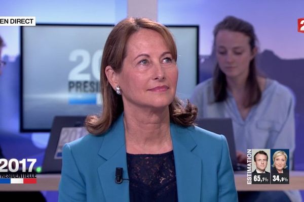 Ségolène Royal sur le plateau de France 2 au soir du 7 mai 2017