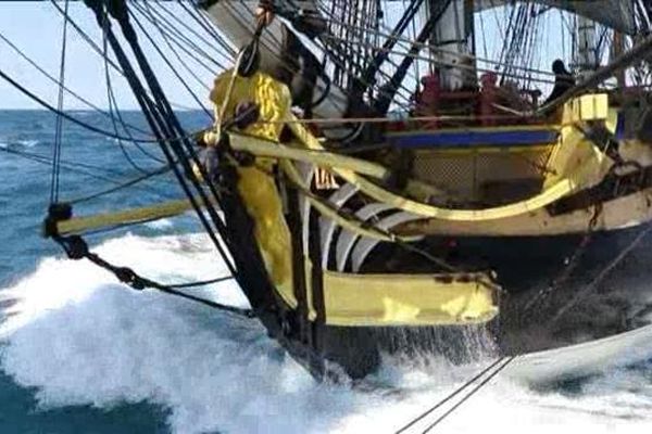 L'Hermione en pleine navigation