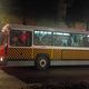 Tournée nocturne d'Halloween 2024 du vieux bus de l'Astur, photographié au départ de la gare centrale de Reims.