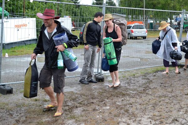 Les campeurs commencent à quitter le Masaucy.