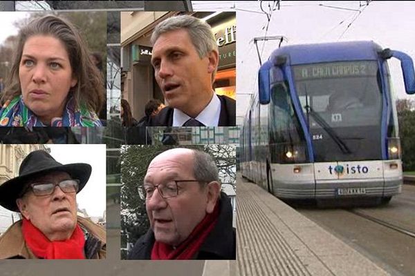 Sonia de la Provôté, Joël Bruneau, Etienne Adam et Philippe Duron, candidats aux municipales à Caen