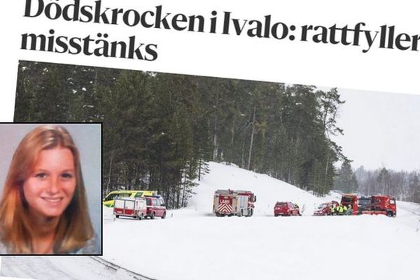 Capture d'écran d'un journal finlandais relatant l'accident. Marie Pruvost avait 19 ans.