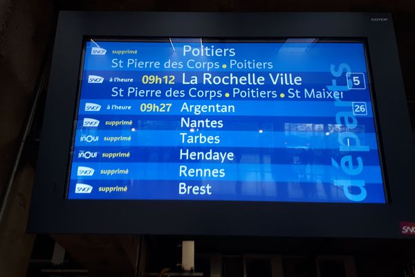 Mercredi 30 octobre, 3 trains sur 10 circuleront sur l'axe Atlantique.