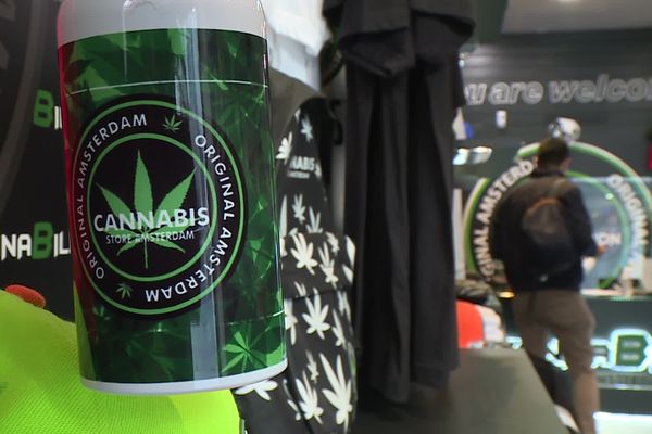 Les boutiques de CBD, dérivé du canabis, sont de plus en plus nombreuses à en proposer, comme ici à Pau, où les vendeurs renseignent une clientèle désireuse de se relaxer en toute légalité.