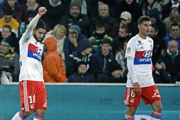 Aouar et Fekir, ici dans un match de l'OL contre St Etienne  