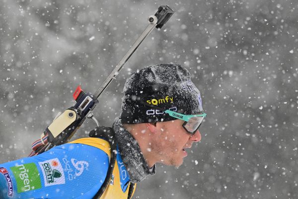 Le Français Emilien Jacquelin a pris la deuxième place du sprint d'Oberhof le 7 janvier 2021.