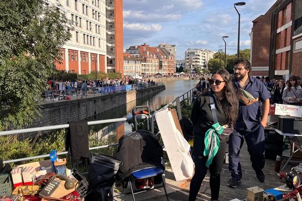 Quai du Wault, à Lille, lors de la Braderie 2024.