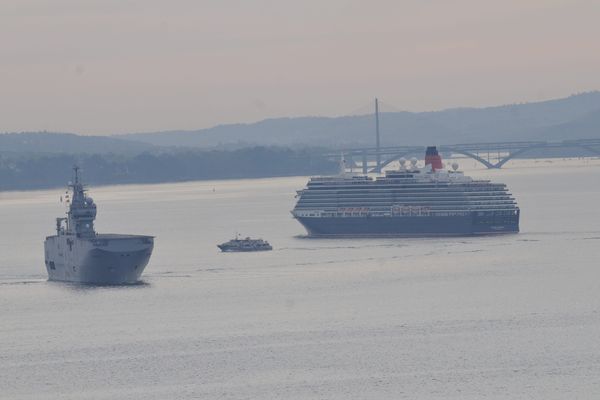 Un paquebot arrivant dans la rade de Brest (photo d'illustration).