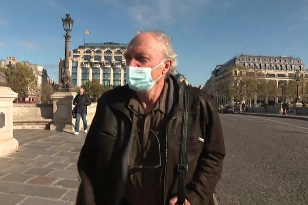 François Giroud, le père d'une victime des attentats du 13-Novembre, le jour de son témoignage devant la cour d'assises spéciale de Paris en octobre 2021.