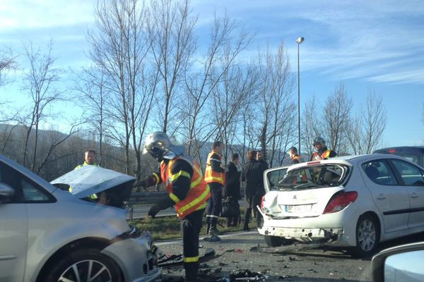 Accident sur l'A41, au niveau du péage de Crolles