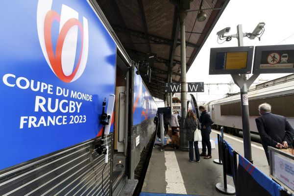 Le train de la Coupe du monde de rugby 2023, le "We Love 2023 Tour", s'arrêtera en gare de Tours ce lundi 5 octobre. Photo d'illustration