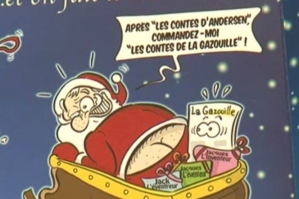 Le père Noël compare les articles de la Gazette aux contes pour enfants