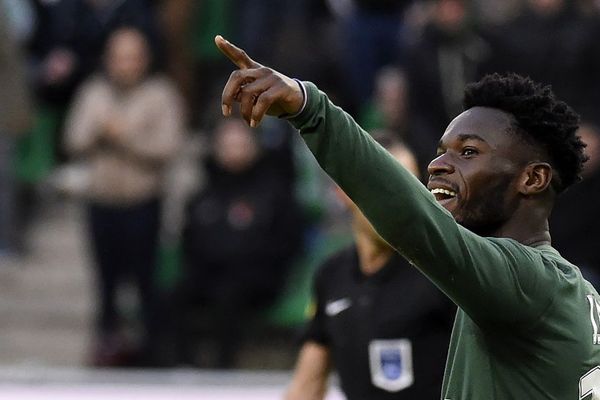  Assane Diousse auteur d'un but à la 86e minutes pour les Verts contre Toulouse ... 14/1/18