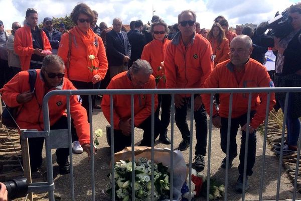 Hommage aux trois sauveteurs de la SNSM morts en mer, le 10 juin 2019 aux Sables d'Olonne