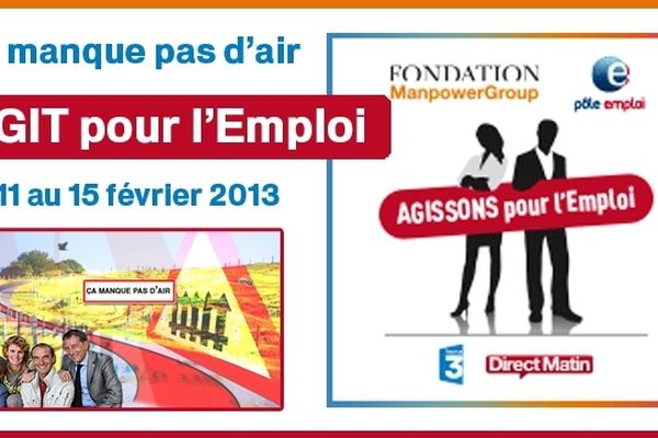 France 3 est partenaire de l'opération "Agissons pour l’emploi" menée avec La Fondation ManpowerGroup et Pôle Emploi. 