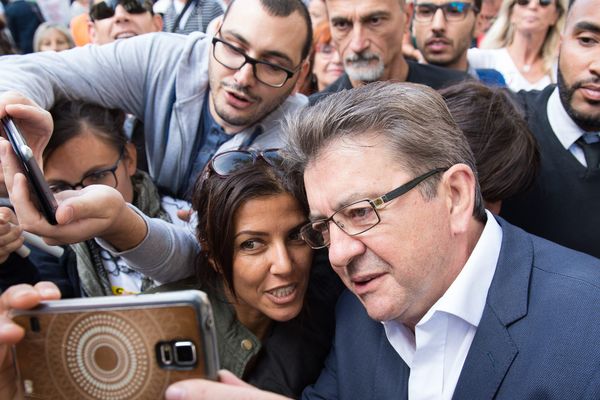 Jean-Luc Mélenchon lors de la manifestation à Marseille le 12 septembre 2017.