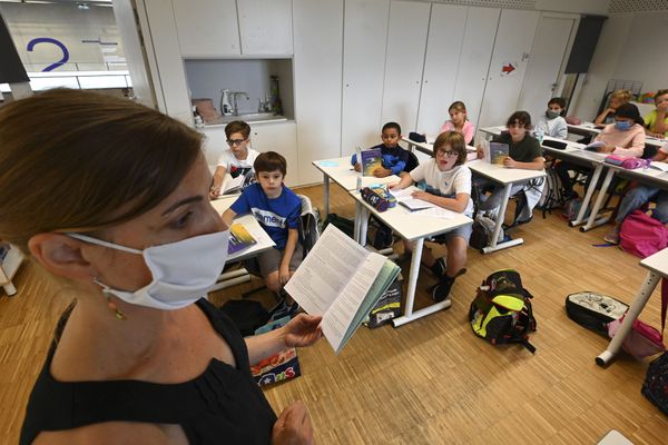 Dans une classe à Strasbourg, le 1er septembre 2020