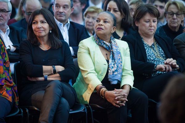 Anne Hidalgo, Christiane Taubira et Martine Aubry au "Carrefour des Gauches" à Bondy en novembre 2016