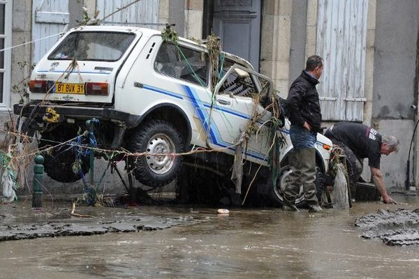 A Saint-Béat (31) après la crue