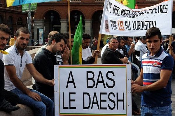 C'est la troisième fois que les Kurdes manifestent à Toulouse en une semaine (ici, le 7 octobre dernier). 