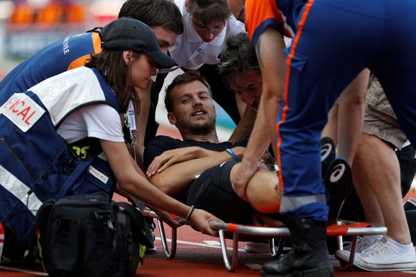 Christophe Lemaitre s'est blessé ce week-end lors d'un meeting au stade Charlety.