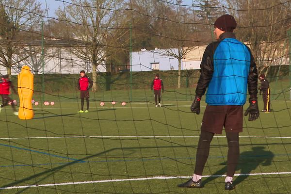 Dernier entrainement pour Les Herbiers avant sa rencontre avec le Stade de Reims en 16e de finale de la Coupe de France