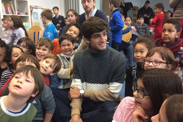 Pierre-Hugues Herbert a rendu visite à son ancienne école de Kehl, où fut scolarisé de ses 7 ans jusqu'au bac.