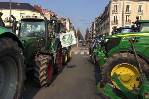 Manif des agriculteurs dans le centre-ville de Nantes, le 21 février 2018