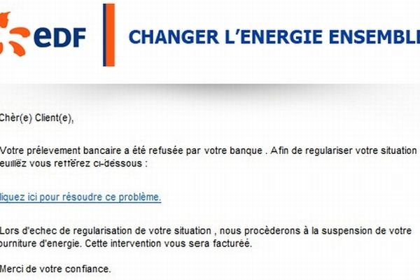 Attention aux faux mails qui circulent dans vos boites mails.