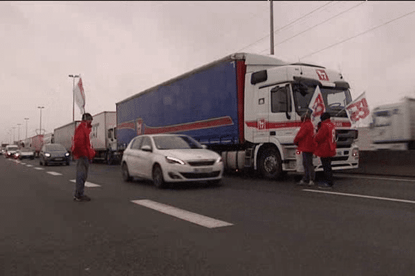 Le périphérique de Caen ce 28 janvier