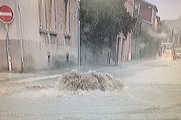 Inondations dans le centre-ville d'Epinal