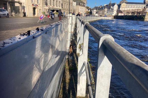 Les batardeaux ont tenu leur rôle face aux inondations à Quimperlé