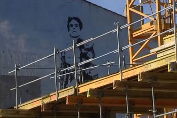 Les travaux du musée de la romanité de Nîmes avancent. Octobre 2015.