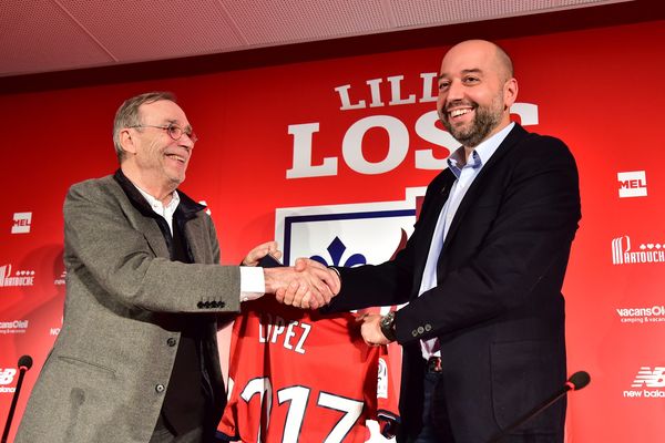 Michel Seydoux et Gérard Lopez, le 13 janvier dernier.