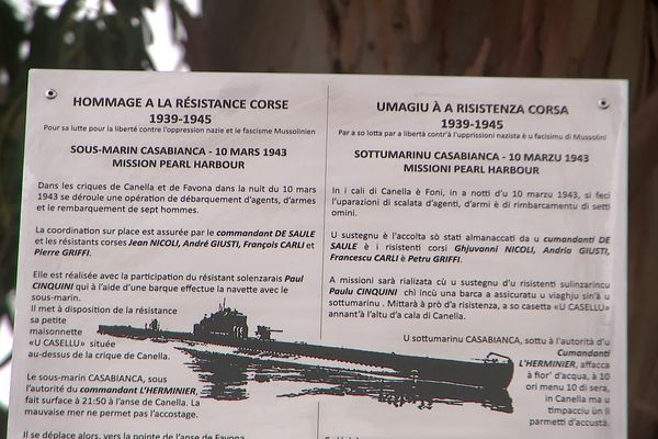 Samedi 30 mars, sur la plage de Canella, plus d'une centaine de personnes ont rendu hommage aux Résistants impliqués dans une des 7 opérations de débarquement menées en Corse par le sous-marin Casabianca.