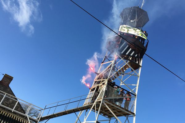 Le sémaphore de la Rolandière après l'annonce.